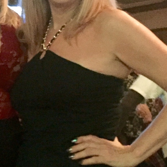 Jones New York Signature Womens Halter Top L Stretchy Keyhole Front w/gold chain - Picture 3 of 6